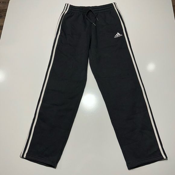 Adidas Lounge Active Sweatpants Men Medium Black Stripes Y2K EUC - Picture 1 of 7